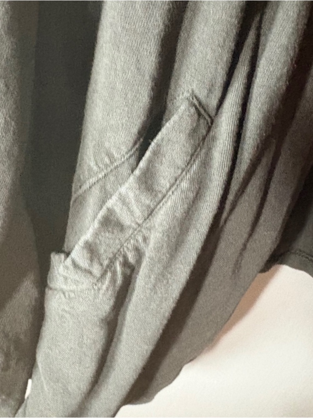 Caslon Open Cardigan M Black Cotton Linen Draped Lightweight Pockets Lagenlook - Picture 6 of 8
